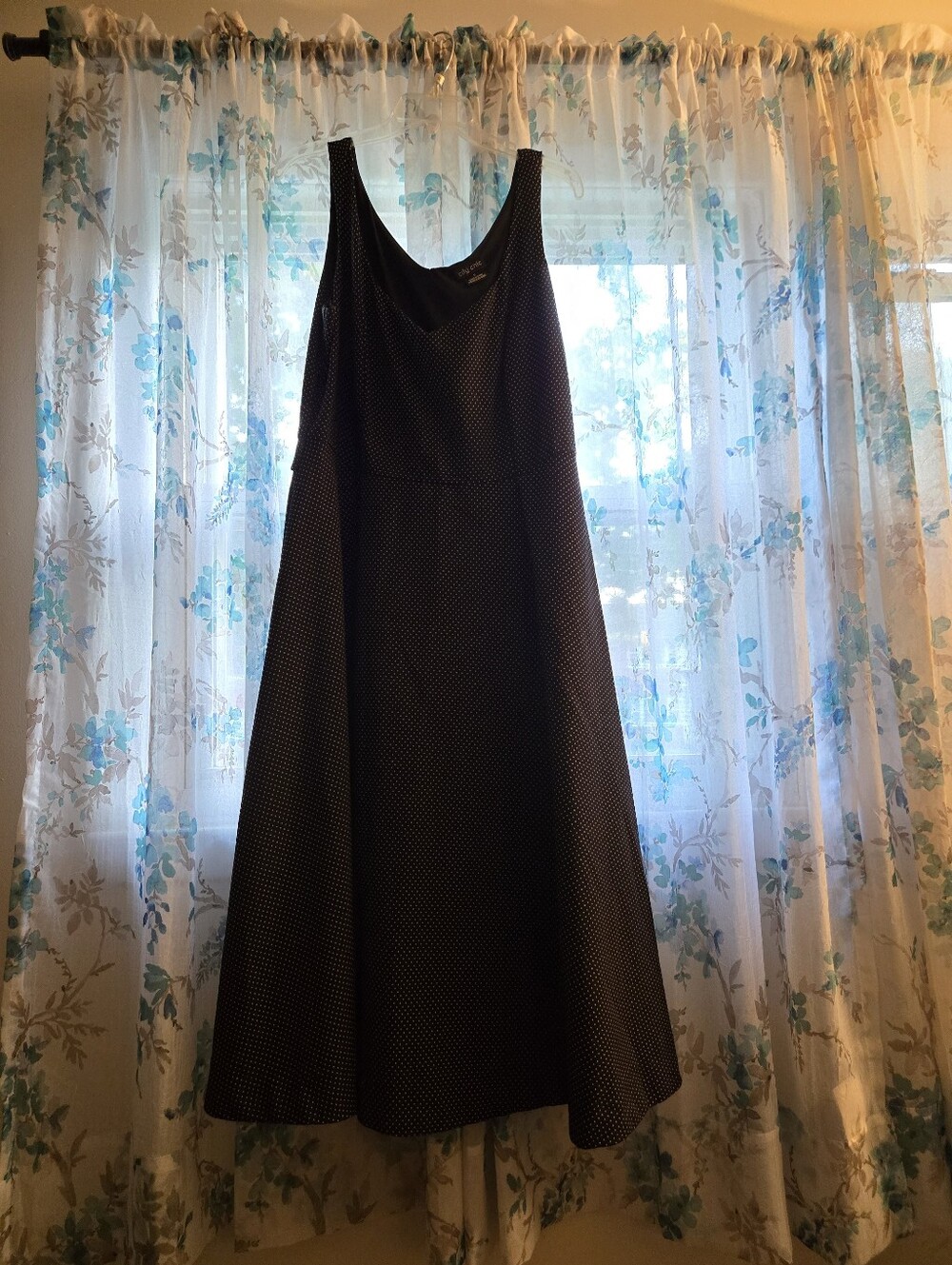 City Chic Black Dress with White Polka Dots
